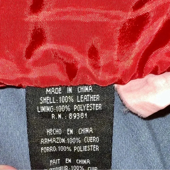 Vintage red 100% leather vest size small - Picture 6 of 8